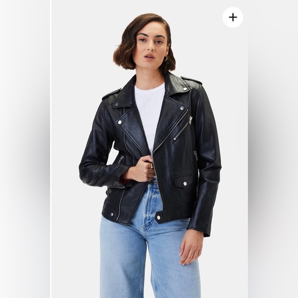 Amour Vert Deadwood recycled leather jacket size 38 - Picture 1 of 12